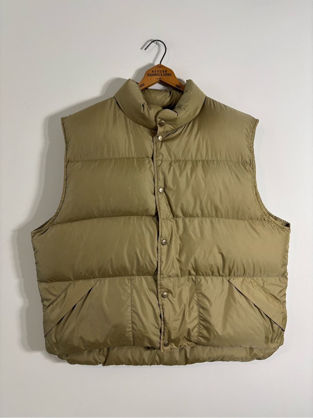 Vintage LL Bean Goose Down Puffer Vest Snap Fisherman 90s